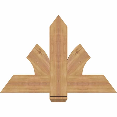 Ekena Millwork Redmond Smooth Timber Gable Bracket, Western Red Cedar, 36"W x 24"H x 1 1/2"D x 5 1/2"F, 16/12 Pitch GBW036X24X0206RED00SWR